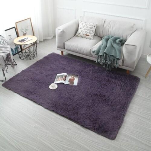 European Long Hair Rug Carpet Mat Bedroom Washable Area Rugs Anti-skid Soft White Red Rugs and Carpets for Home Living Room