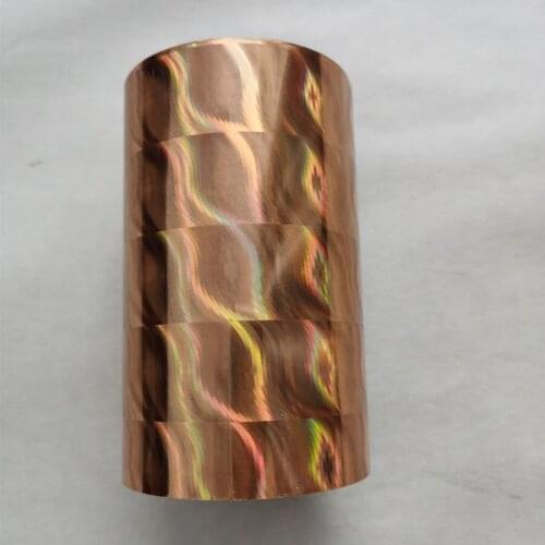 Hot stamping foil holographic foil gold wave pattern A11 hot press on paper or plastic heat transfer film