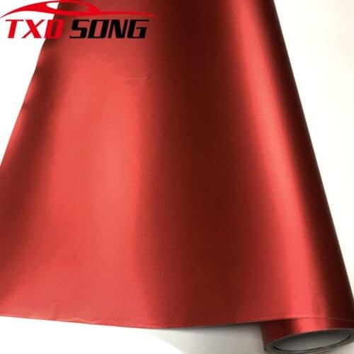10/20/30/40/50x152CM Premium Chrome Metallic Red Vinyl Sticker Matt Satin Red Car Wrapping Film Motorcycle Car Body Wrap Foil