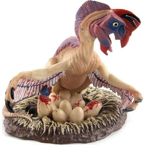 Dinosaur Toy Plastic Figure Surprise Gifts Children Home Decoration Model Party Prop Red Blue Oviraptor Archaeopteryx