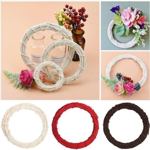 Artificial Vine Ring Rattan Wicker DIY Material Party Supplies Wedding Wreath Festival Xmas Christmas Hanging Garland