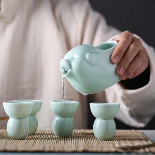 Ceramic wine package hip flask yellow rice wine in wine liquor cup of liquor cup small a small handleless wine cup wine