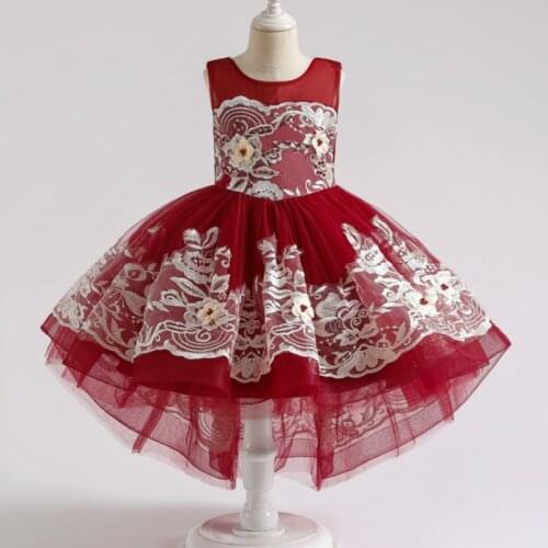 Summer Flower Girls Dress Princess Wedding Party Dresses Children Kids Prom Gown Vestidos Baby Christmas Children Clothing