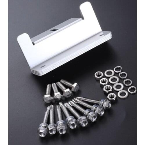 Set Set Of 4 Solar Panel Z Style Aluminum Brackets Nuts Bolts And Washers For Mounting Solar Panels On Motorhomes Caravans Boats