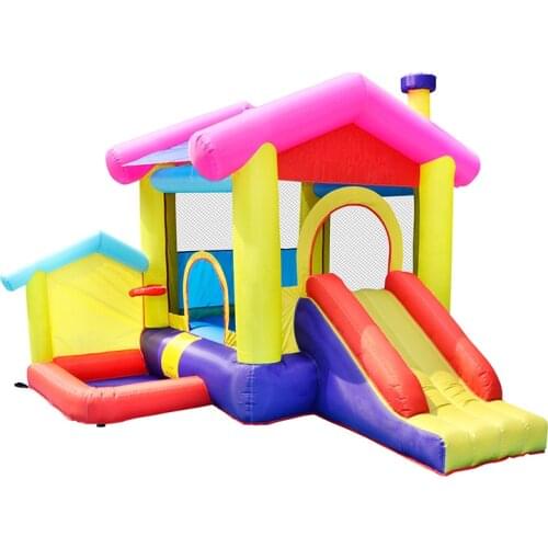 Inflatable Small Bouncing Castle Bounce House Jumper Home Park for Kids Indoor Funny Party Playground Bouncer Trampoline Game