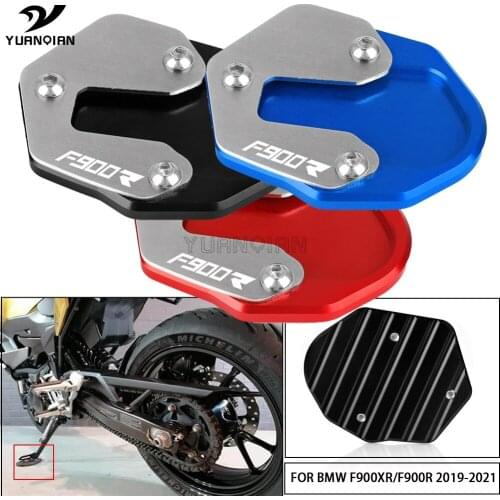 New Motorcycle CNC Aluminum Kickstand Foot Side Stand Extension Pad Support Plate FOR BMW F900R F900XR F900 R XR 2019 2020 2021