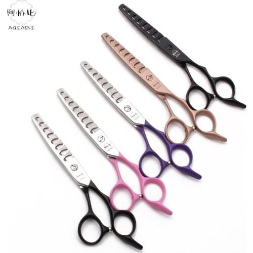 Professional Grooming Scissors 6" 440C AQIABI Brand Dog Scissors Straight Shears Thinning Shears Pet Scissors New Arrival A9122