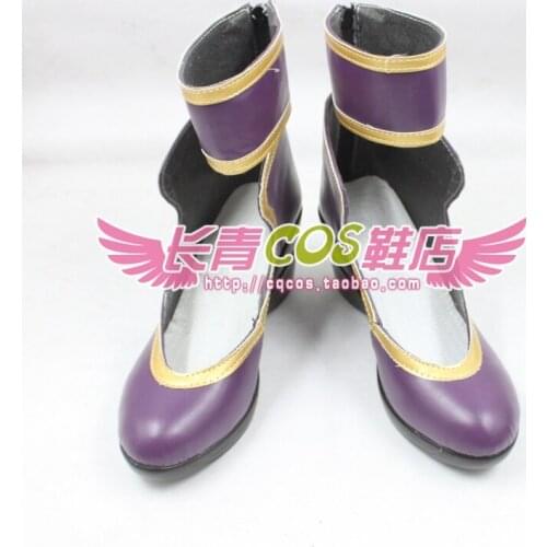 Song of Time project Miyo Grevin Purple Halloween Gilrs Cosplay Shoes C006