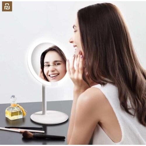 AMIRO HD Adjustable Mirror Adjustable Counter 60 Degree Rotation 2000mAh Daylight Cosmetic Makeup Led Mirror For Lovers Gift