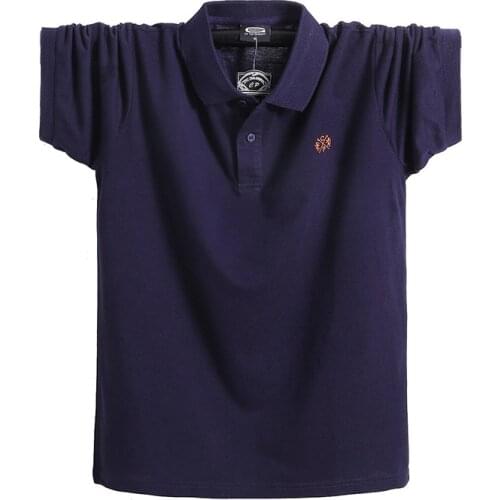 New Men Polo Shirt short sleeve plus size 6xl 7xl 8xl men Solid Polo Shirts Camisa Homme Plus Size Business Tops Tees