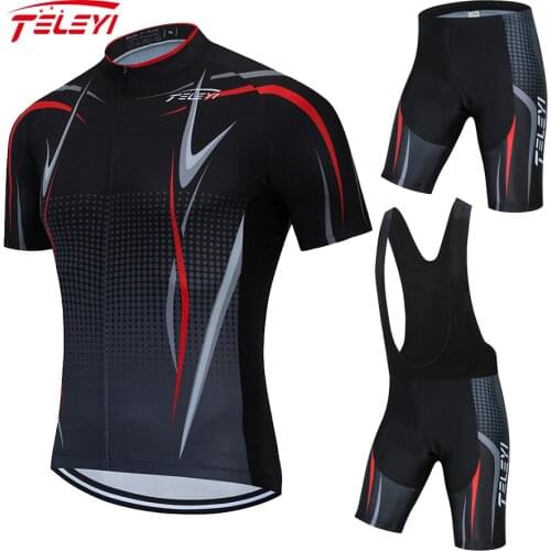 Teleyi 2021 Summer RCC SKY Cycling Jersey Set Mountain Team Bike Clothing Maillot Ciclismo Quick Dry MTB Bicycle Clothes#21