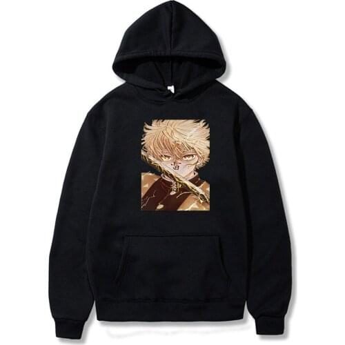 Cute Anime Demon Slayer Printed Hoodie 2021 Kawaii Comfort Killua Baka Harajuku Casual Hoodies Fashion Male Women Hoody