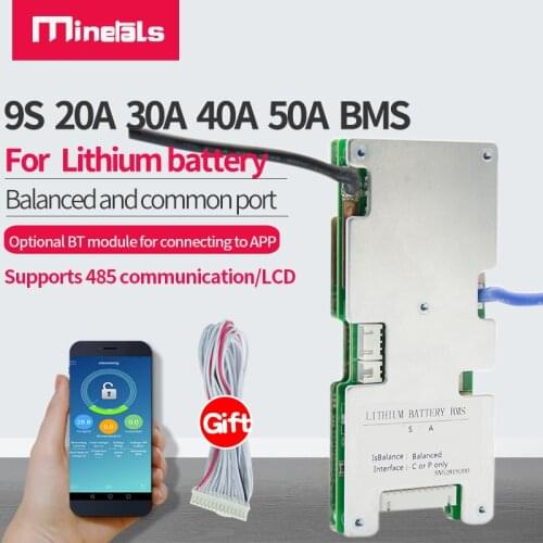 Mineral 9S smart BMS Bluetooth smart BMS 20a 30a 40a 50a li-ion pack electronic protection board pcm