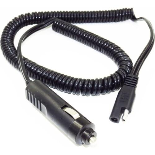MOTOPOWER Cigarette Lighter Plug to SAE Coiled Cable Battery Charger Adapter Cable