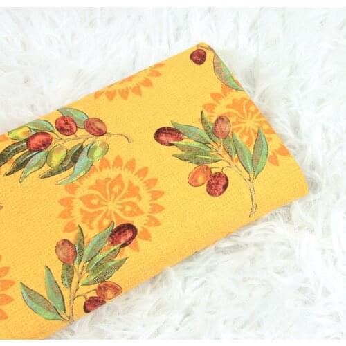 High quality twill cotton fabric Flower printing tissus DIY bag sofa pillow cushion material