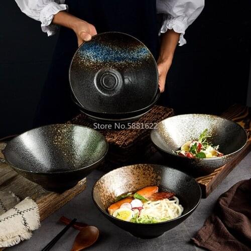 Japanese Creative Ceramic Bowl Home Ramen Soup Bowl Restaurant Hat Bowl Ajisen Ramen Rice Noodle Bowl
