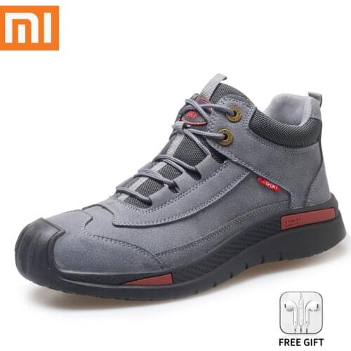 Xiaomi Mens Safety Shoes Anti-Smashing Anti-Piercing Steel Toe Cap Kevlar Midsole Men Women Work Shoes Non-Slip