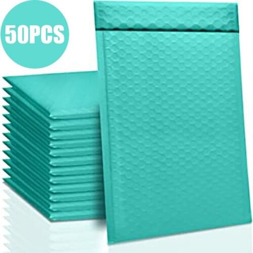Mailing 50pcs Green Bubble Padded Shipping Envelopes For Mailing Gift Packaging Self Seal Courier Storage Bag Mail Shipment