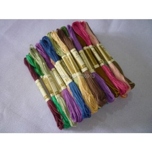 100% Cotton Cross Stitch Floss Thread Yarn---All Different Colors