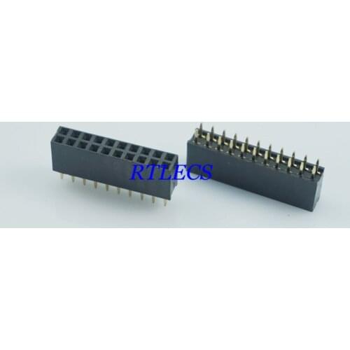 100 pcs 2.54 mm 0.100" Pitch 2x11 22 Pin Dual Row PCB Female Header Through Hole Straight DIP