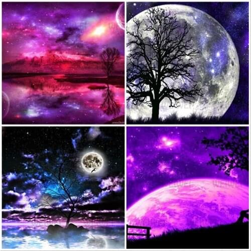 Fantasy Starry Sky 5D Full DIY Diamond Painting Home Decoration Beautiful Landscape Mosaic Sticker Diamond Embroidered Wall Art