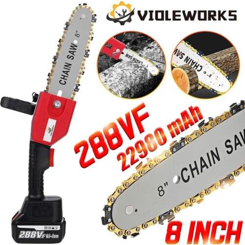 288VF 22980mAh Brushless Electric Chainsaw 8inch Cordless Garden Logging Power Tool Wood Tools Rechargeable For Makita Battery
