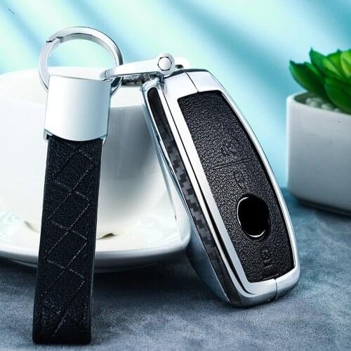 Wood Carbon Fiber Styling Car Key Case Remote Key Shell cover For Mercedes benz W177 W205 W213 W222 2018 A C S GLS Class E class