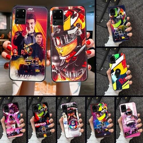 Sergio perez f1 Formula 1 Phone case For Samsung Galaxy Note 4 8 9 10 20 S8 S9 S10 S10E S20 Plus UITRA Ultra black painting