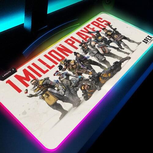 Apex Legend RGB Gaming Mousepad Game Accessories Desk Mat LED Computer Keyboard Mouse Mat Desk Cover Mouse Pad with Backlight