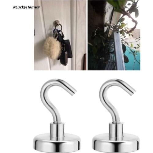 Multi Purpose Strong Magnetic Hooks Heavy Duty Wall Hooks Hanger Key Coat Cup Hanging Hanger for Home Kitchen Storage 11UA