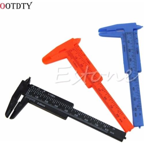 New 1Pc Mini Plastic Ruler Sliding 80mm Vernier Caliper Gauge Measure Tools