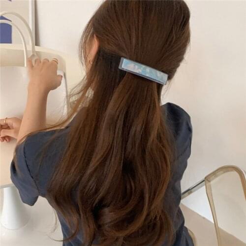 New Fashion Vintage Acetate Geometric Color matching Hair Clips Women Girl Headband Sweet Hairpins Barrette Hair Accessories