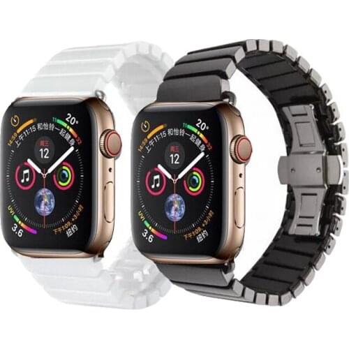 Ceramic wrist band for Apple Watch 38mm 42mm 40mm 44mm Link Bracelet belt for iwatch strap Series 4 3 2 1 series 5 6 se