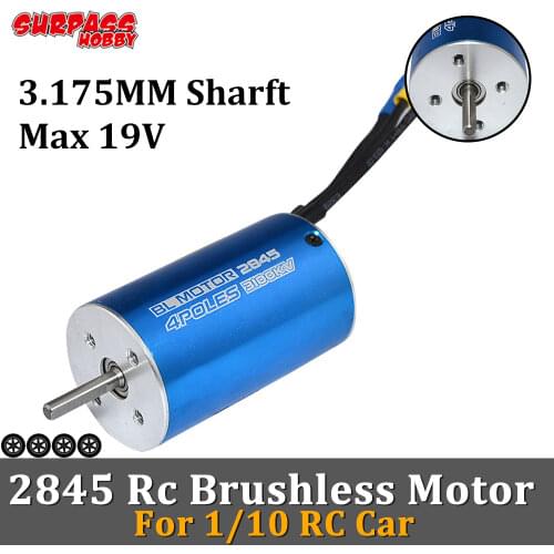Surpass Hobby Waterproof 2845 Brushless Motor Rc Motos 2600/3100/3800/5900KV 3.175mm Shaft Gear for 1/10 RC Brushless Car Wltoys