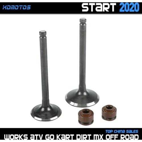 Motorcycle Intake exhaust valves with Oil Seal kit For 52.4mm Bore lifan 125cc Horizontal Engines Dirt Pit Bike ATV Quad Parts