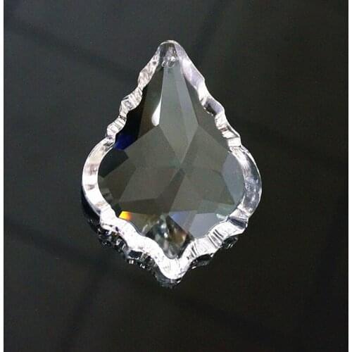 Top Quality 400pcs/ lot MAPLE Leaf Shape 63*42*15mm Transparent K9 Crystal Chandelier Pendants/ Crystal Chandelier Trimming