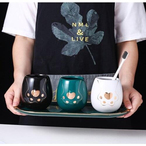 NEWYEARNEW 1piece Tumblers Tooth Mug Creative Washing Cup Personality Bathroom Set Lover Cuper Gift Home Decoration