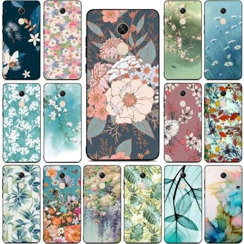 YNDFCNB Vintage Flower Fresh Plants Leave Phone Case for Redmi Note 8 7 9 4 6 pro max T X 5A 3 10 lite pro