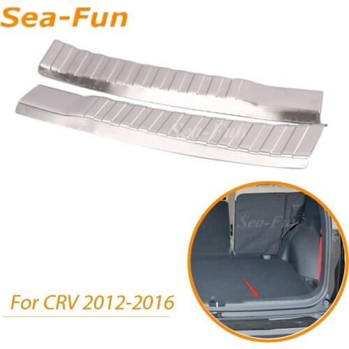 Car Rear Bumper Protector Sill Interior Guard Pedal Trim For CRV 2012 2013 2014 2015 2016 Stainless Steel Styling Accessories