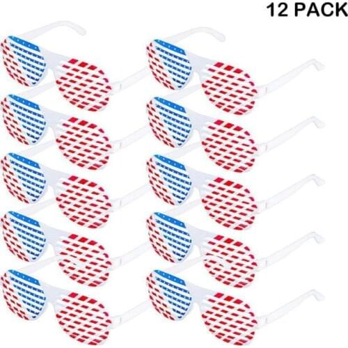 Louver glasses full frame American flag glasses Europe and America novel dance party holiday supplies