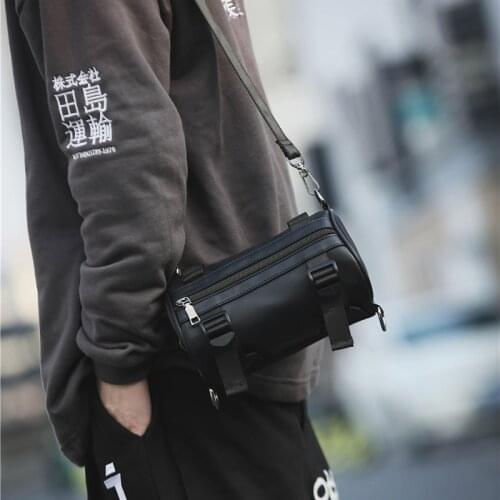 Womens Messenger Bag Shoulder Bag Street Hip-hop Cylinder Net Red Tubular Womens Tooling Bag