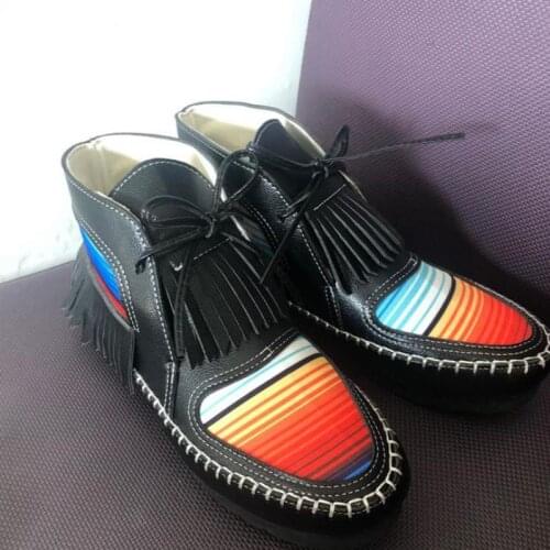 Women Boots New Leather Ankle Boots Flat Shoes Autumn Winter Snow Boots Platform Zipper Punk Boots Square heel Ladies Shoes