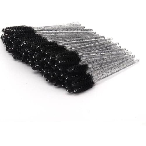 100 PCS Disposable Eyelash Brush, Crystal Rod Mascara Brushes Wands,Eyebrow Brush, Cosmetic Makeup Brush Tool Kits