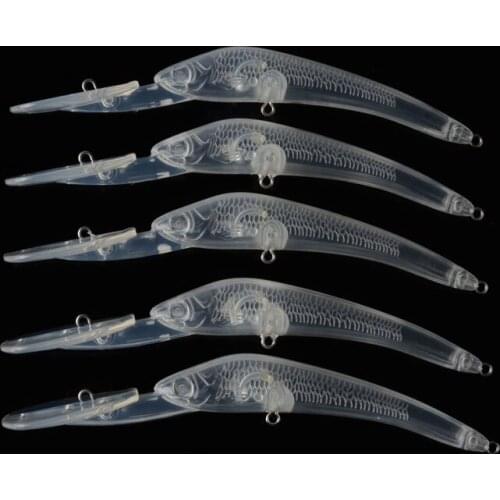 14.7CM/11G 50pcs Blank Unpainted Bait DIY Minnow Crankbait wobbler Unpainted Lure Freshwater Fishing Blank Hard Lures Isca Pesca