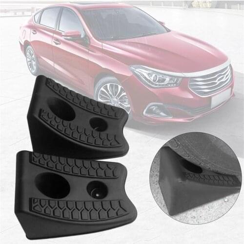 2pcs/set Automobiles Anti-slip Block Rubber Car Tyre Slip Stopper Control Wheel Alignment Block Tire Support Pad