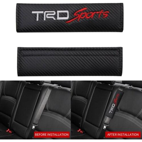 2PCS Fashion Carbon Fiber JDM Shoulder Black Auto Belt Cover for TRD Toyotas GTR Teana LIVINA Automobile Accessories Auto gadget