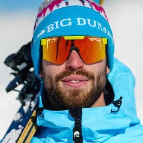 2021 high quality oversized Sun glasses polarized mirrored RED blue lens tr90 frame uv400 protection Men Sport pit viper