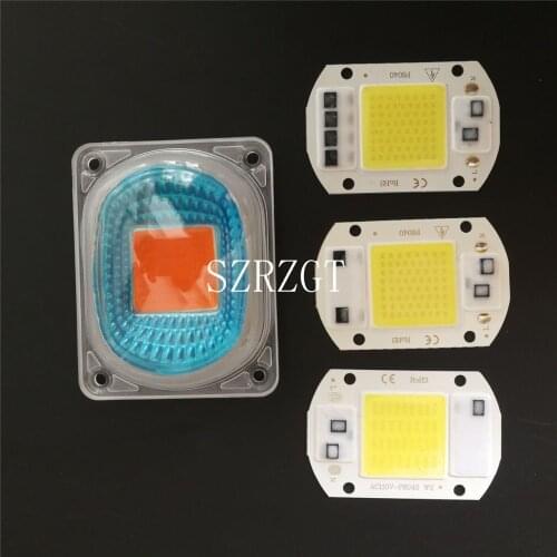 50W 30W 20W 110V/220V LED COB Grow White Chip+Lens Reflector F LED Flood Lights