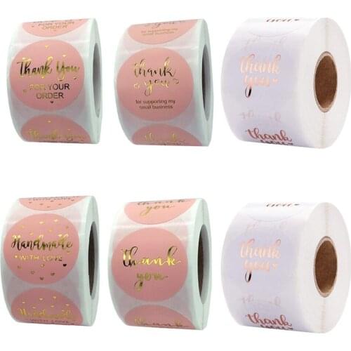 500pcs Christmas Gift Sealing Stickers Thank you Love Design Stationery Scrapbooking Stickers Party Gift Decorations Seal Labels