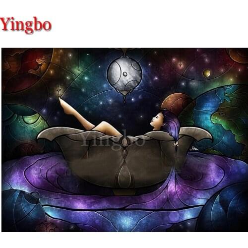 DIY 5D Diamond Painting Full Square/Round 5d Cartoon Bathing princess Diamond Embroidery Cross Stitch Mosaic Kids Gift